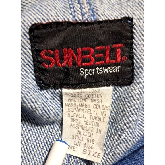 Vintage Sunbelt Long Denim Jean Jacket Duster Coat One Size Excellent Oversized - Picture 2 of 9